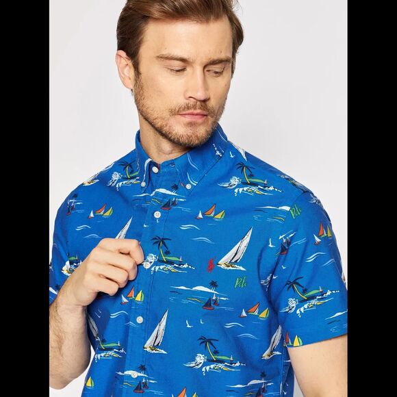 NWT POLO RALPH LAUREN Big Boys  L 14-16 POLO SHIRT OXFORD SAILBOAT SKIPPER new - Picture 5 of 9